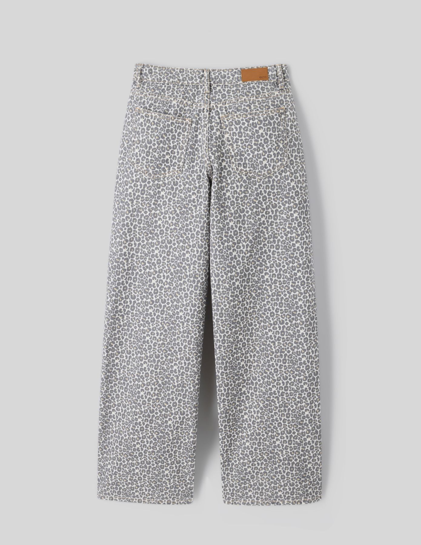 Jean wide leg imprimé léopard
