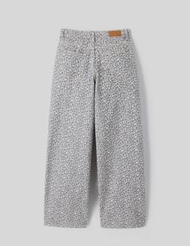 Jean wide leg imprimé léopard