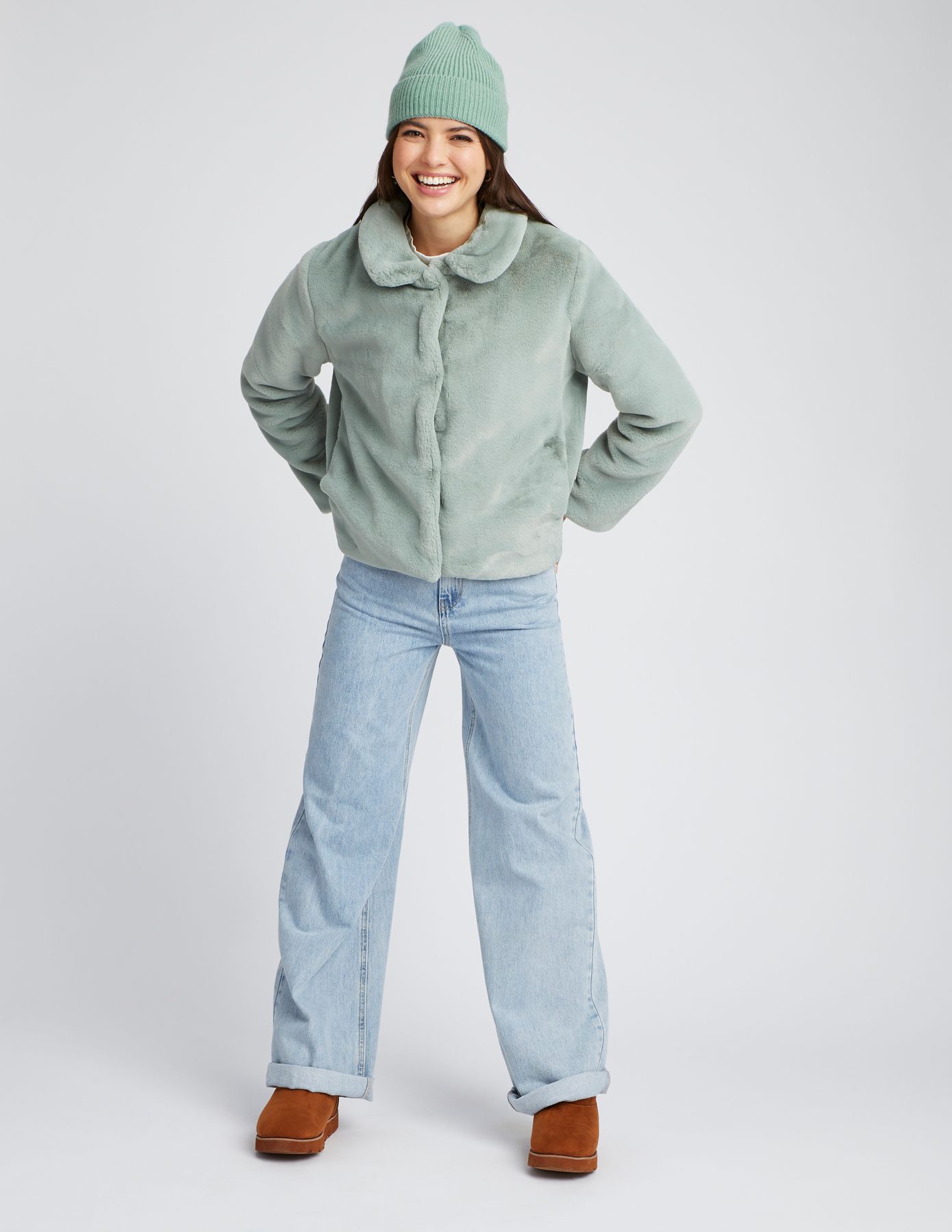Blouson imitation fourrure