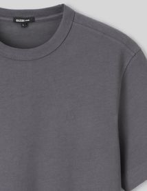 T-shirt lourd touché peau de pêche