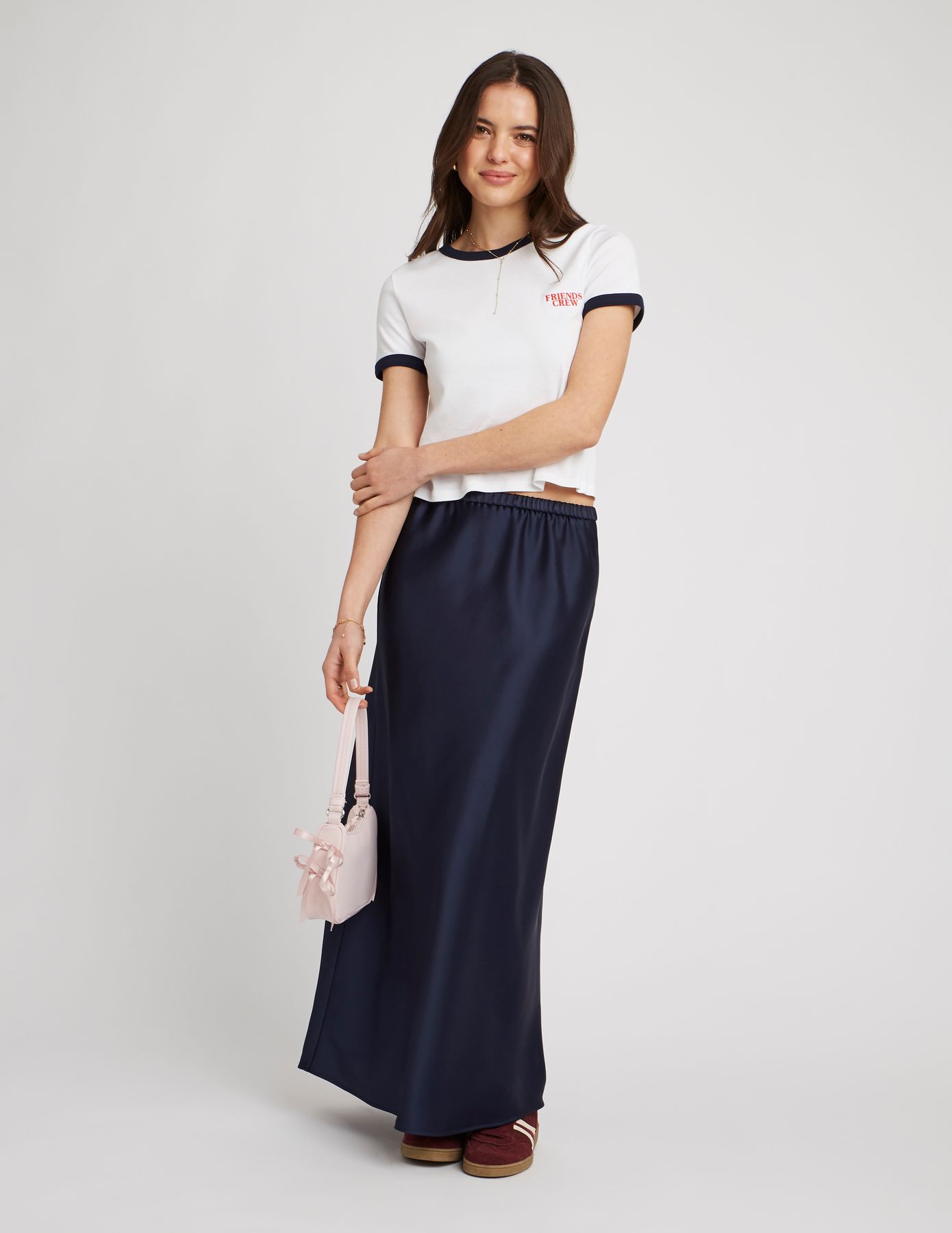 Jupe longue satin