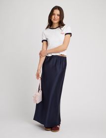 Jupe longue satin