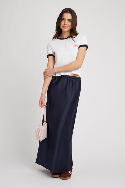 Jupe longue satin