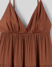 Robe fluide longue à étages