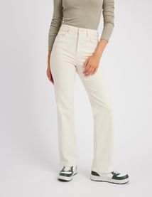 Jean straight taille haute