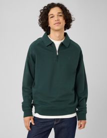 Sweat col polo zipp&eacute;