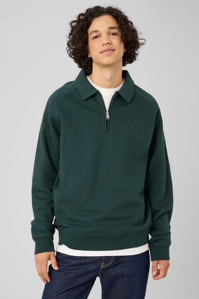 Sweat col polo zipp&eacute;