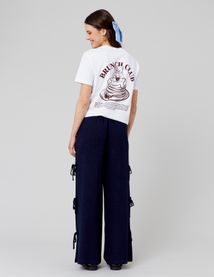 Pantalon fluide avec noeuds