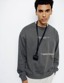 Sweat col rond brod&eacute;