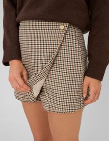 Jupe-short &agrave; carreaux
