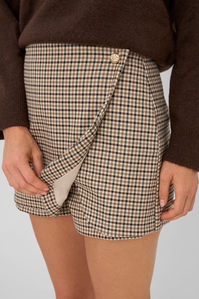 Jupe-short &agrave; carreaux