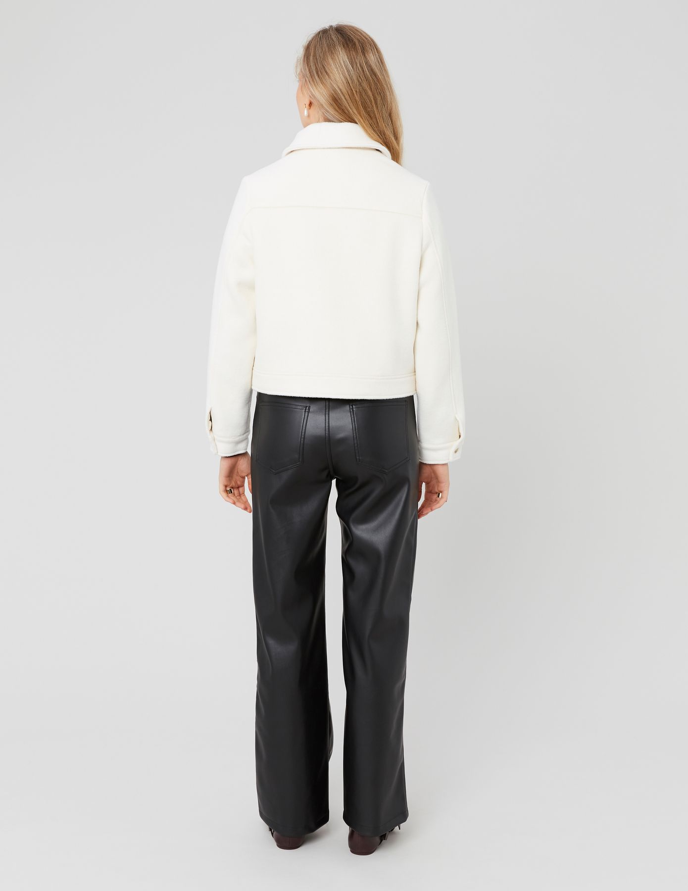 Veste boxy en laine