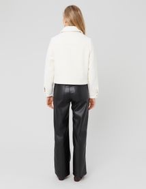 Veste boxy en laine