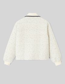 Veste en tweed col contrasté