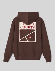 Sweat zippé imprimé devant/dos