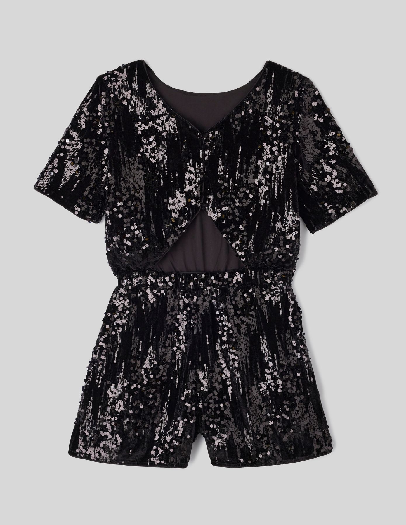 Combishort velours sequins