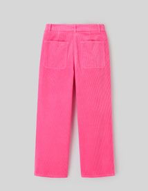 Pantalon wide leg velours cropped