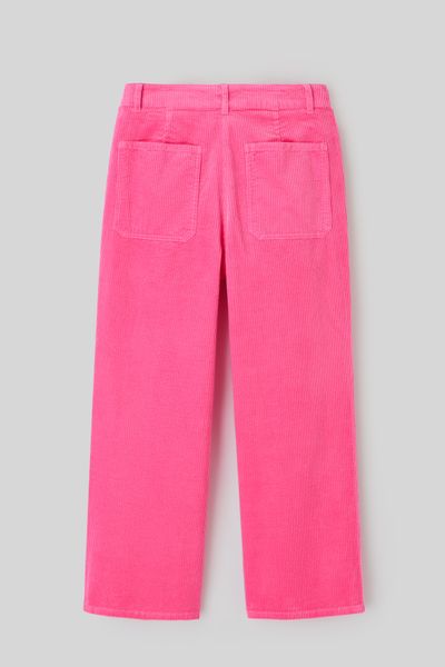 Pantalon wide leg velours cropped