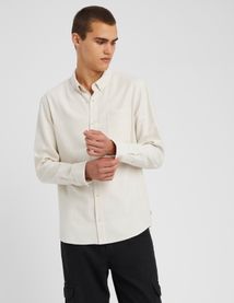 Chemise droite flanelle unie