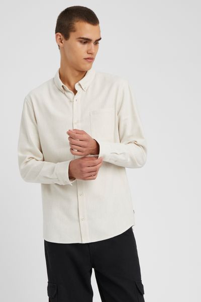 Chemise droite flanelle unie