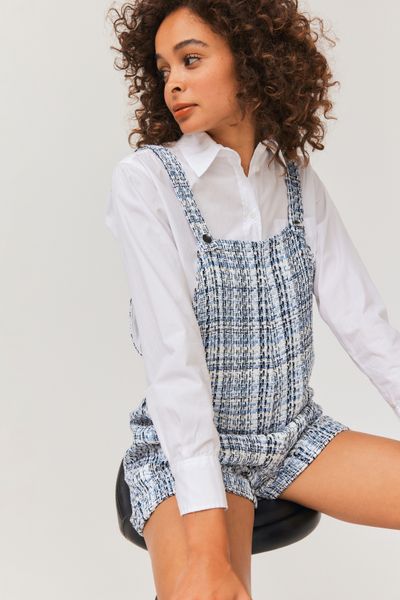 Combinaison short en tweed