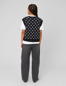 Gilet sans manches &agrave; nouette