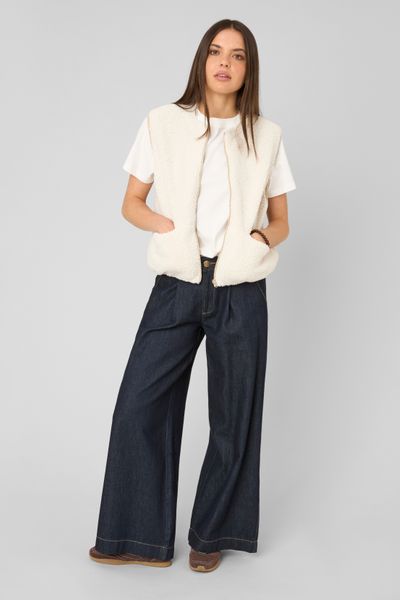 Gilet r&eacute;versible sans manches sherpa