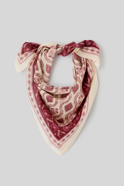 Foulard carr&eacute; imprim&eacute;