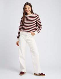 Pull jacquard fantaisie