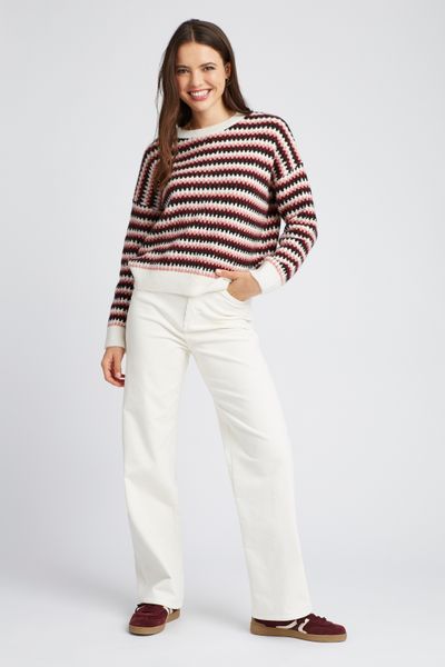 Pull jacquard fantaisie