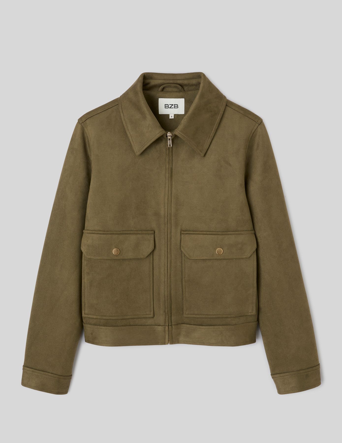 Veste zipp&eacute;e en su&eacute;dine