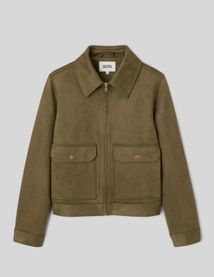 Veste zipp&eacute;e en su&eacute;dine