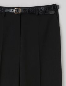 Pantalon droit &agrave; ceinture