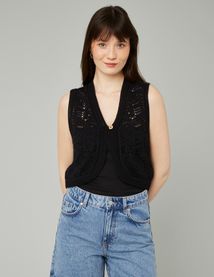 Gilet sans manches en crochet