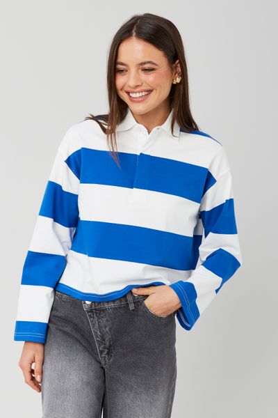 T-shirt col polo ray&eacute;