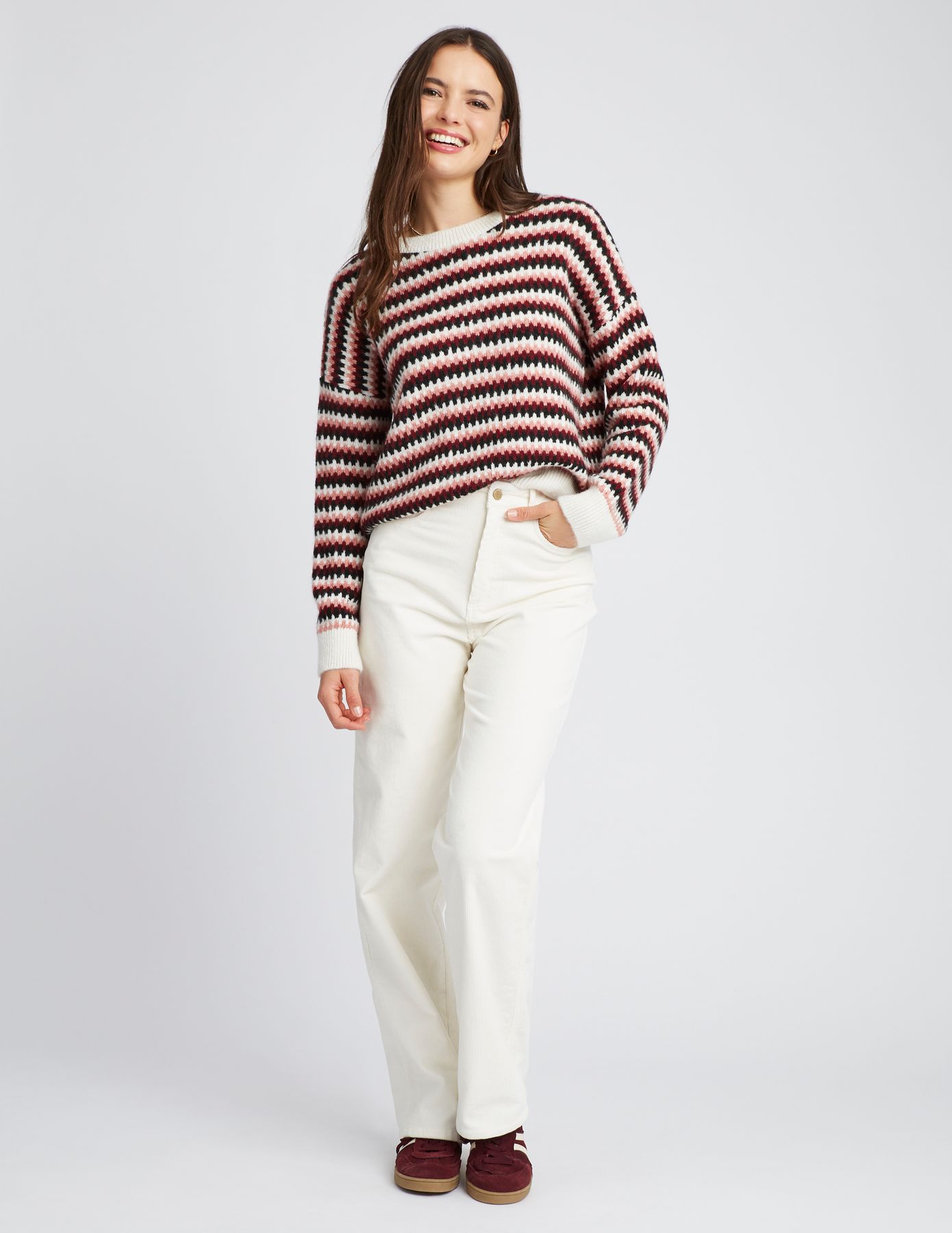 Pull jacquard fantaisie