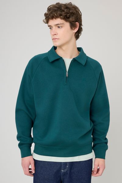 Sweat col polo zippé