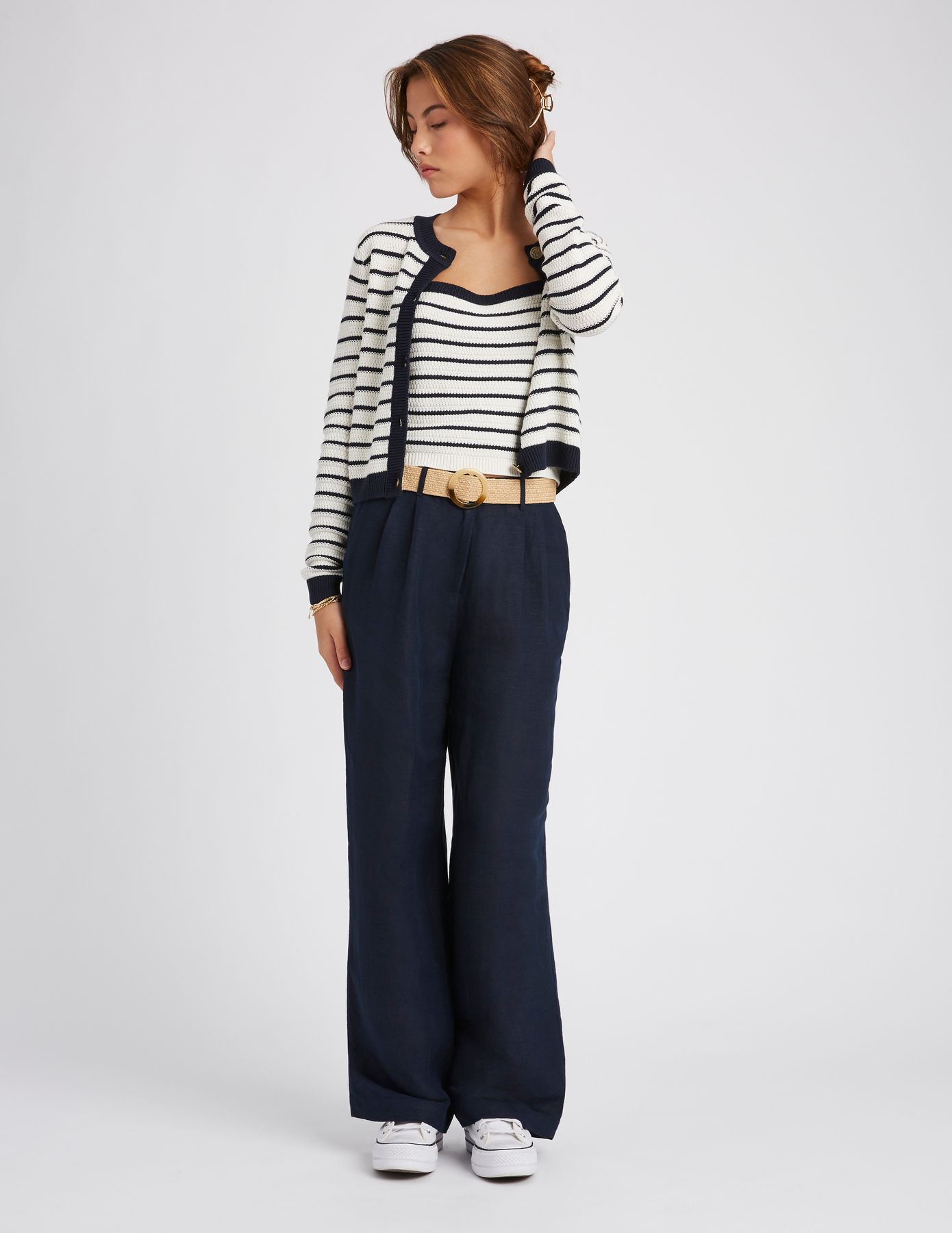 Débardeur tricot rayé