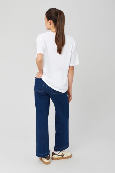 Jean wide leg pli permanent