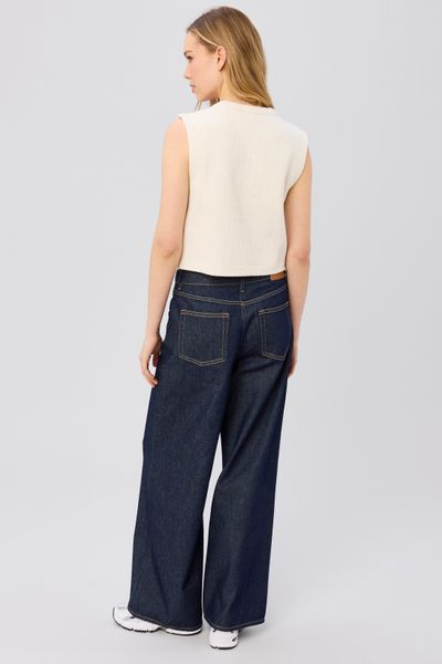 Top sans manches effet tweed