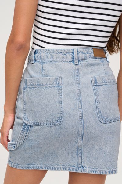Jupe courte en jean cargo