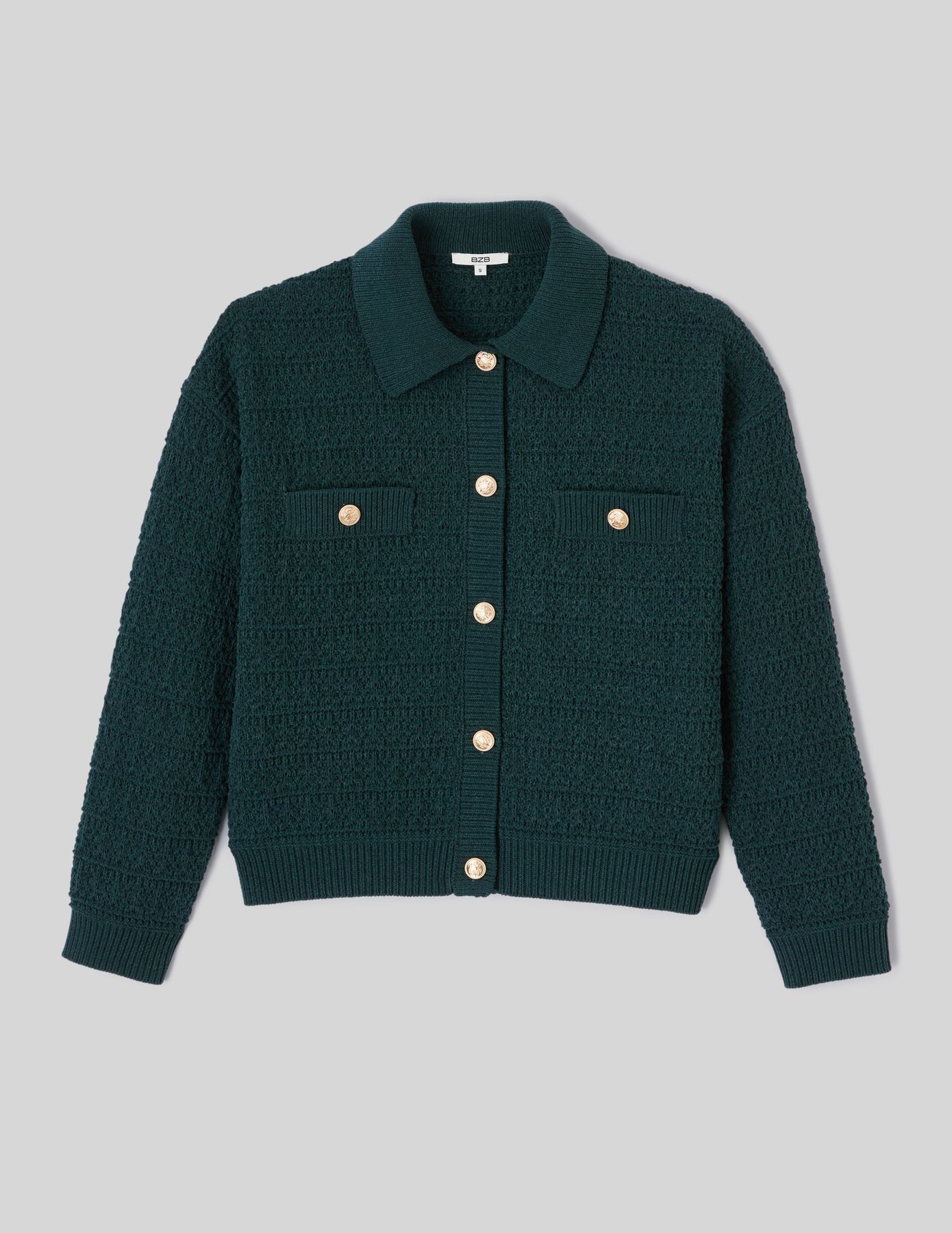 Gilet boutonn&eacute; col polo