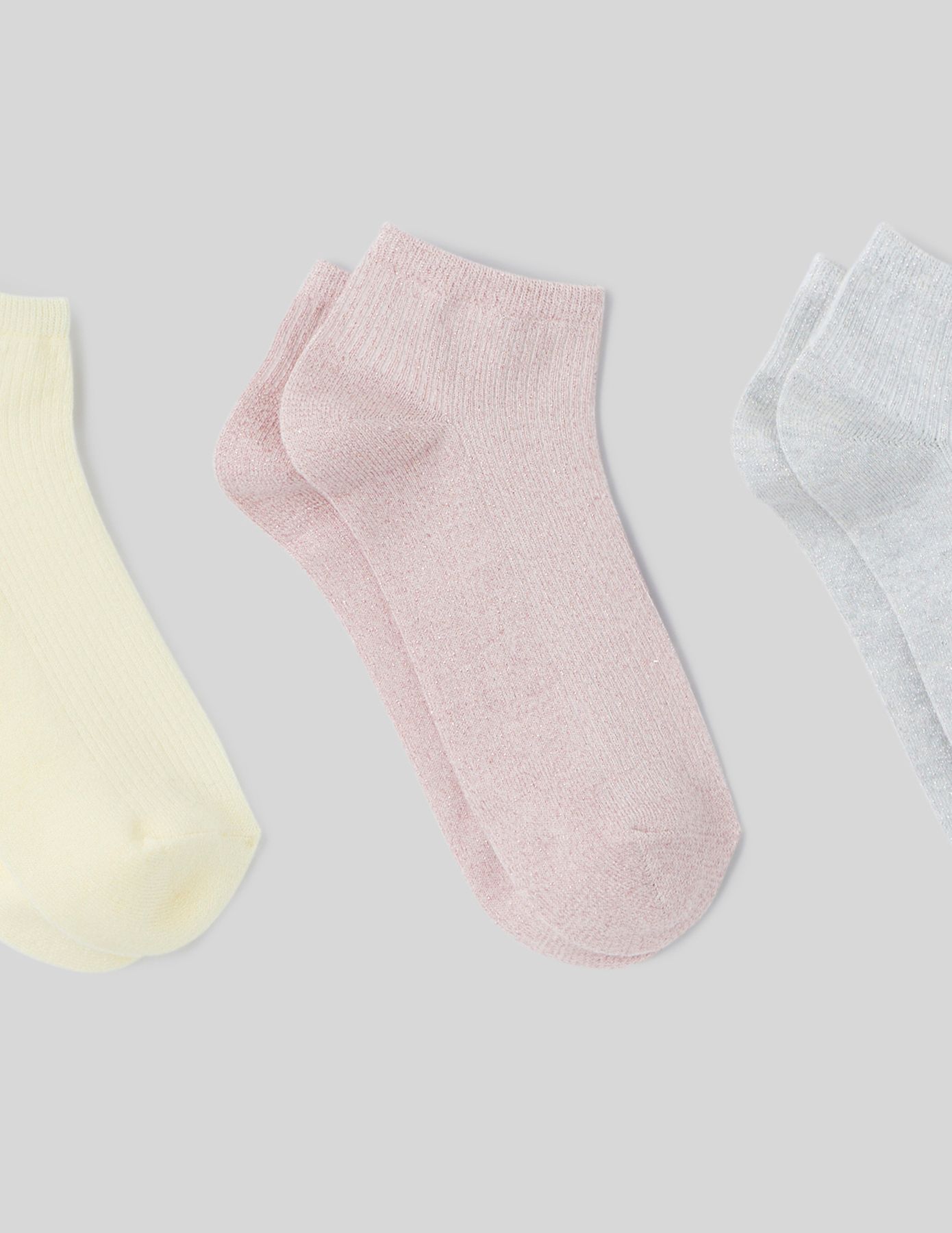 Lot de 3 paires de socquettes lurex