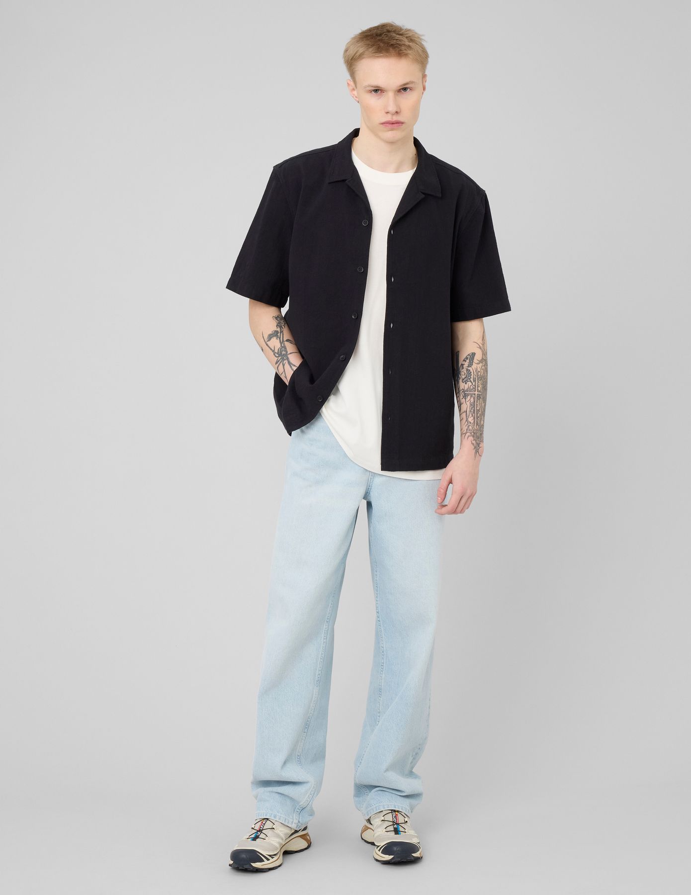 Chemises manches courtes unie