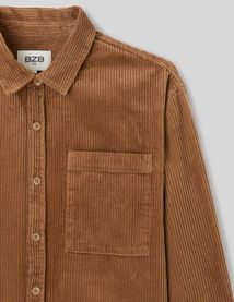 Chemise en velours c&ocirc;tel&eacute;