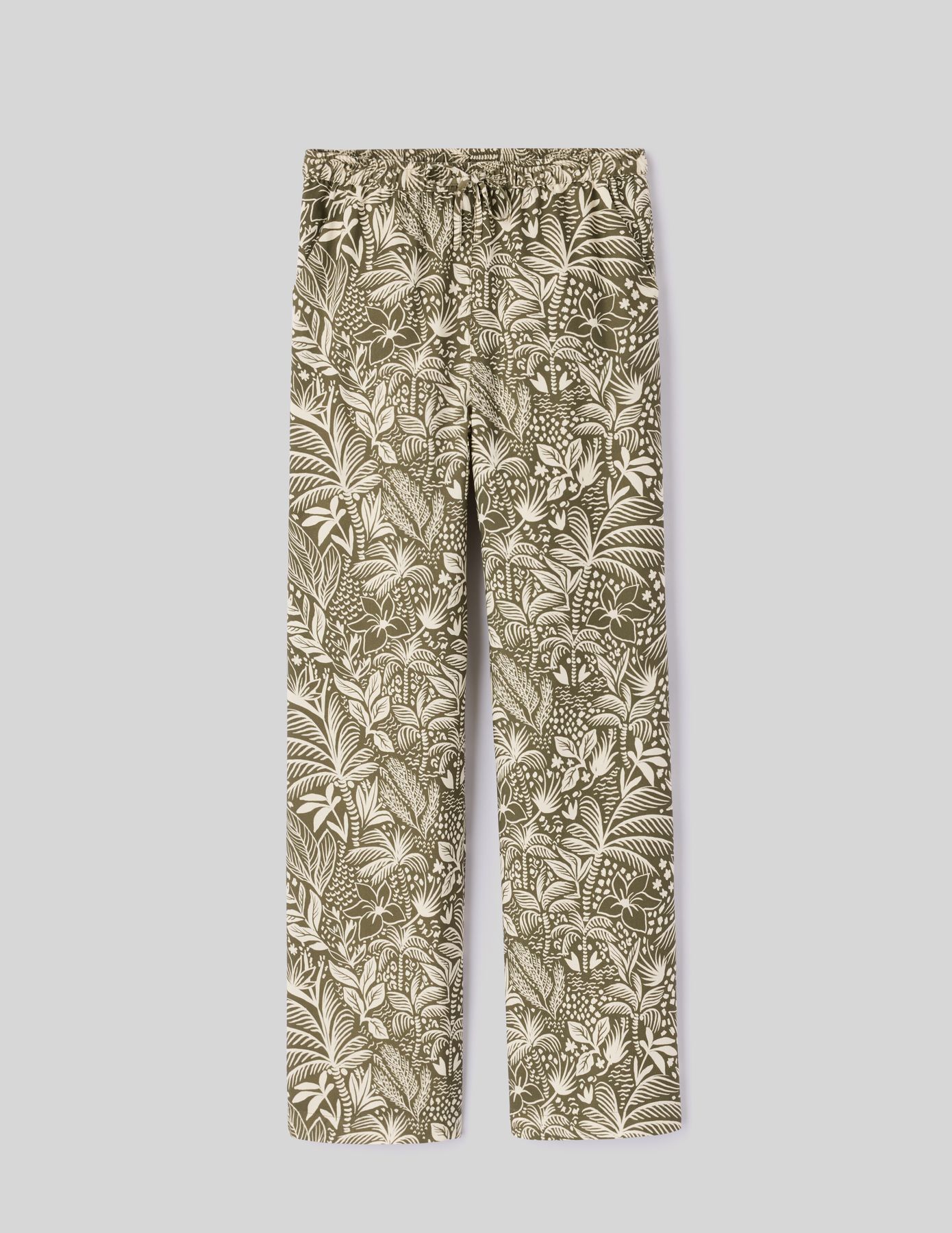 Pantalon fluide droit imprimé