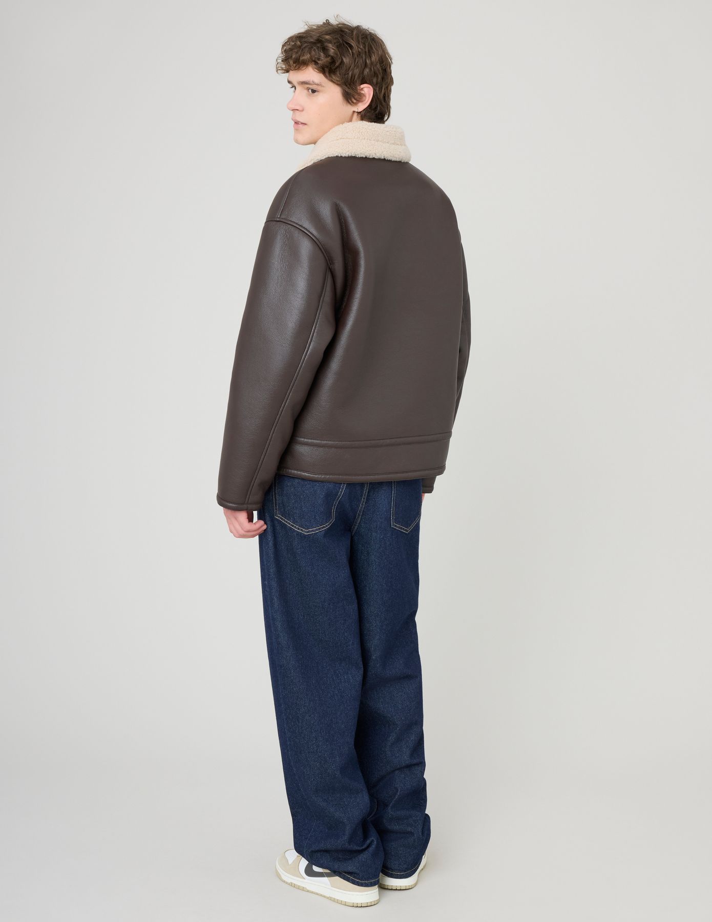 Blouson zippé col sherpa
