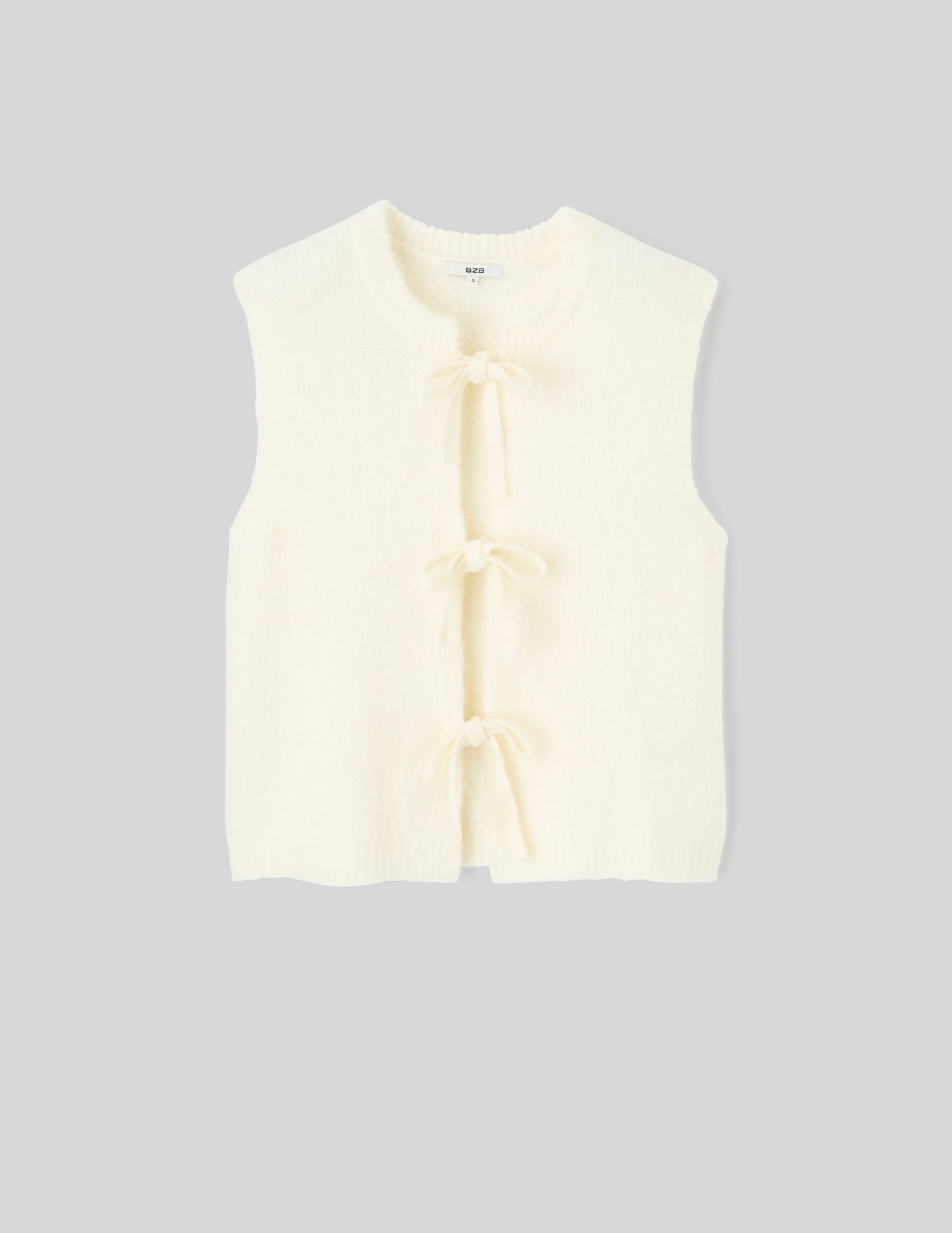 Gilet sans manche &agrave; n&oelig;uds