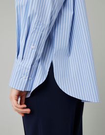 Chemise en popeline rayée