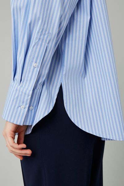 Chemise en popeline rayée